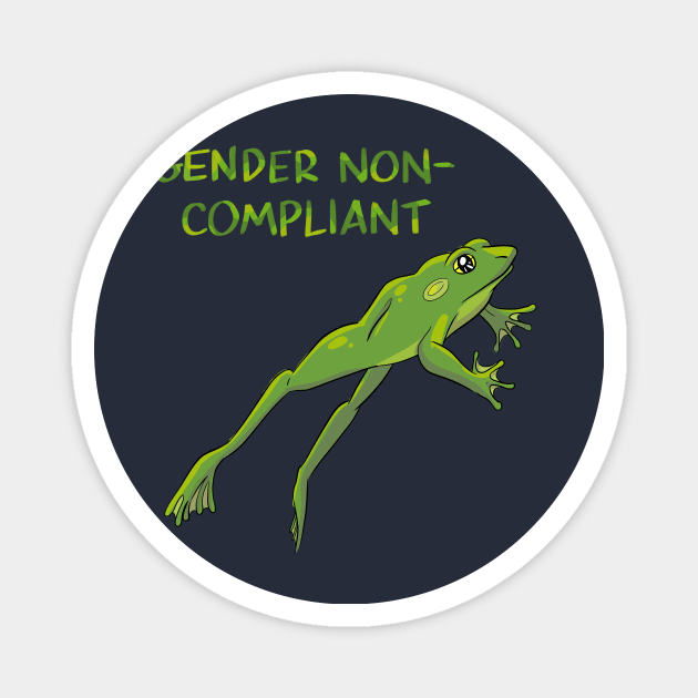 Gender Non-Compliant Frog Magnet by sophielabelle